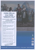 Casa della Cultura "Oreste Pili" - Calendario aperture - Agosto 2023