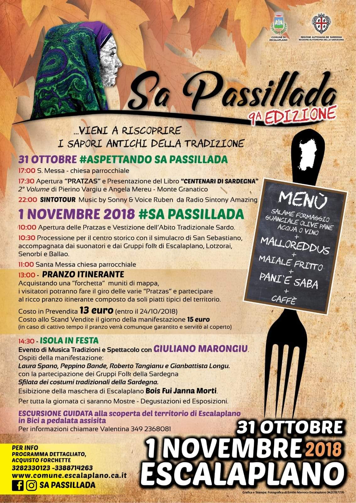 SA PASSILLADA - 9^ EDIZIONE - ESCALAPLANO 31 OTTOBRE 1 NOVEMBRE 2018