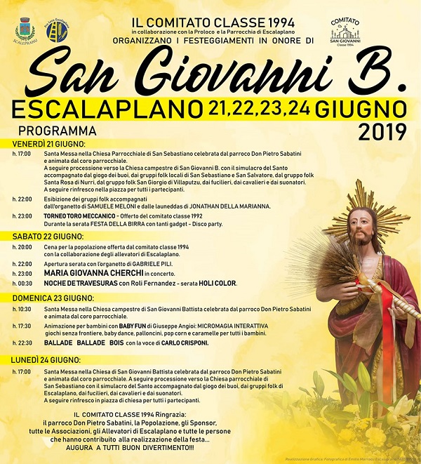 San Giovanni Battista 2018 San Giovanni Battista 2019