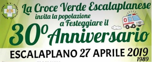 27/04/1989 - 27/04/2019 - Da trent'anni al servizio della popolazione.