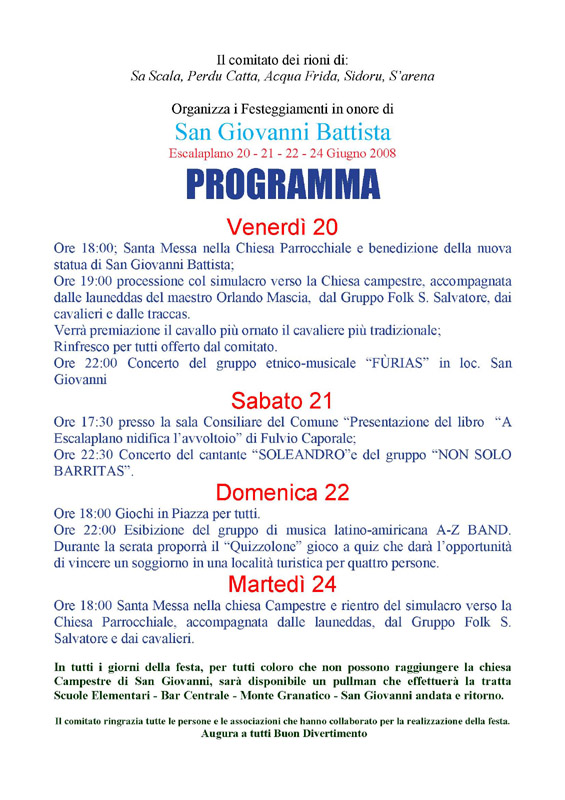 20 - 24 giugno 2008
